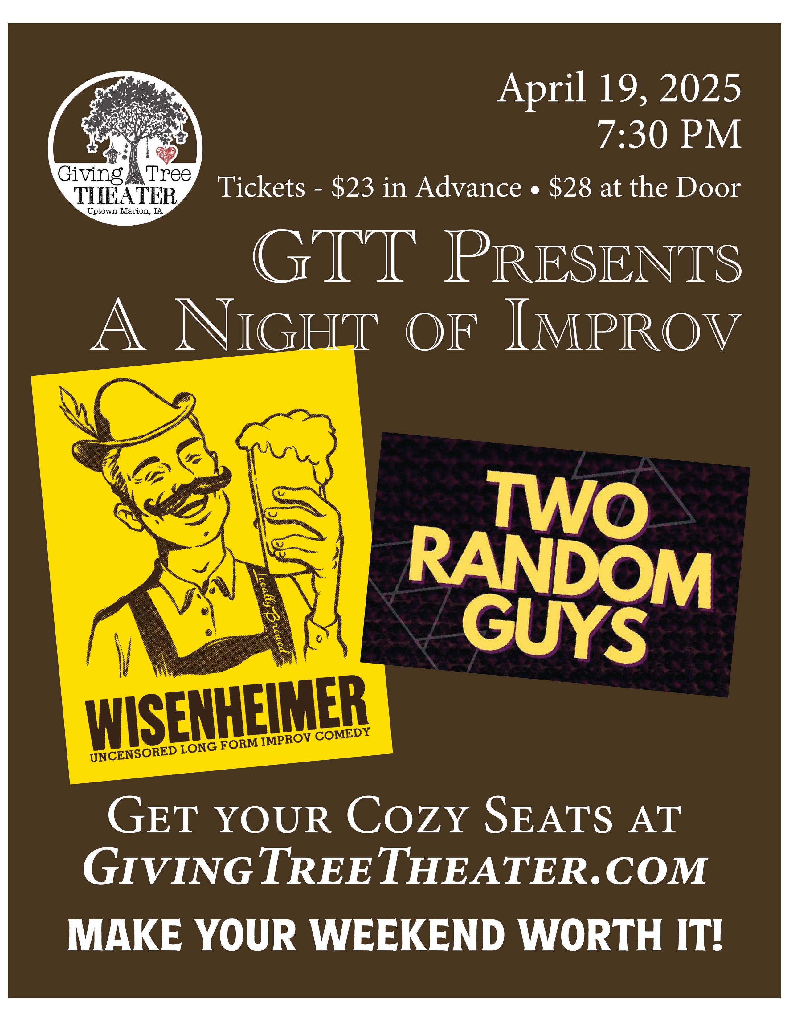04/19/25 - A Night of Improv - Uncensored | Giving Tree Theater